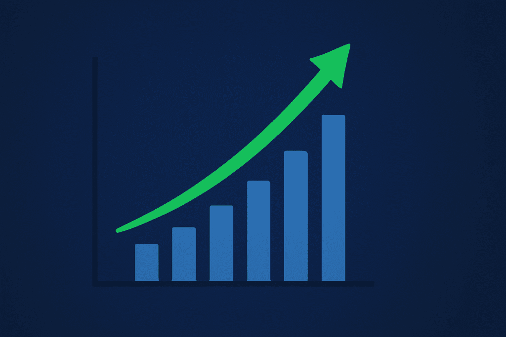 نمودار رشد سریع ارزش کل بازار کریپتو