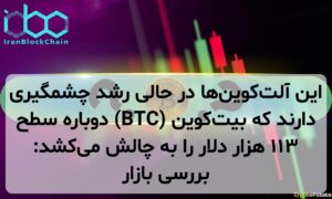 این آلتکوینها در حالی رشد چشمگیری دارند که بیتکوین (BTC) دوباره سطح ۱۱۳ هزار دلار را به چالش میکشد: بررسی بازار