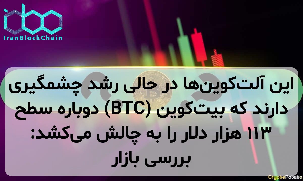 این آلت‌کوین‌ها در حالی رشد چشمگیری دارند که بیت‌کوین (BTC) دوباره سطح ۱۱۳ هزار دلار را به چالش می‌کشد: بررسی بازار