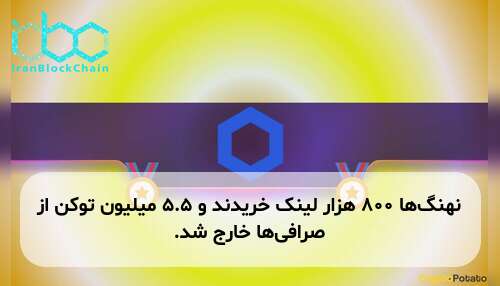 نهنگ‌ها ۸۰۰ هزار لینک خریدند و ۵.۵ میلیون توکن از صرافی‌ها خارج شد.
