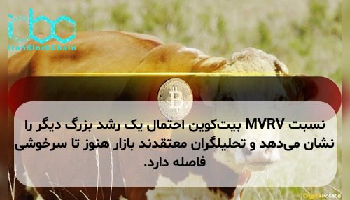 نسبت MVRV بیت‌کوین احتمال یک رشد بزرگ دیگر را نشان می‌دهد و تحلیلگران معتقدند بازار هنوز تا سرخوشی فاصله دارد.