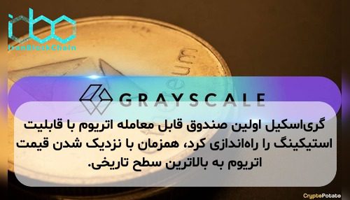 گری‌اسکیل اولین صندوق قابل معامله اتریوم با قابلیت استیکینگ را راه‌اندازی کرد، همزمان با نزدیک شدن قیمت اتریوم به بالاترین سطح تاریخی.