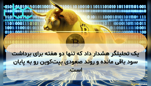 یک تحلیلگر هشدار داد که تنها دو هفته برای برداشت سود باقی مانده و روند صعودی بیت‌کوین رو به پایان است.