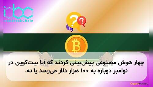 چهار هوش مصنوعی پیش‌بینی کردند که آیا بیت‌کوین در نوامبر دوباره به ۱۰۰ هزار دلار می‌رسد یا نه.