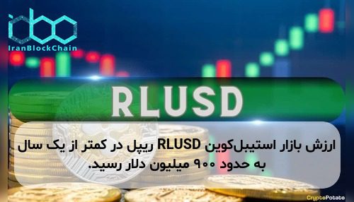 ارزش بازار استیبل‌کوین RLUSD ریپل در کمتر از یک سال به حدود ۹۰۰ میلیون دلار رسید.