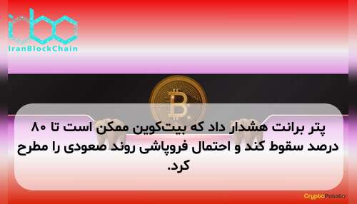 پتر برانت هشدار داد که بیت‌کوین ممکن است تا ۸۰ درصد سقوط کند و احتمال فروپاشی روند صعودی را مطرح کرد.