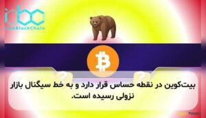 بیتکوین در نقطه حساس قرار دارد و به خط سیگنال بازار نزولی رسیده است.