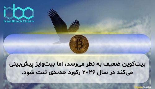 بیت‌کوین ضعیف به نظر می‌رسد، اما بیت‌وایز پیش‌بینی می‌کند در سال ۲۰۲۶ رکورد جدیدی ثبت شود.