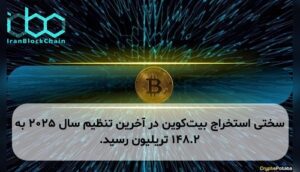 سختی استخراج بیت‌کوین در آخرین تنظیم سال ۲۰۲۵ به ۱۴۸.۲ تریلیون رسید.