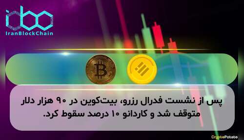 پس از نشست فدرال رزرو، بیت‌کوین در ۹۰ هزار دلار متوقف شد و کاردانو ۱۰ درصد سقوط کرد.