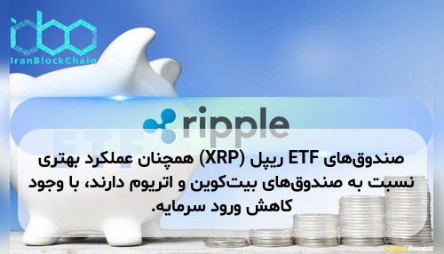 صندوق‌های ETF ریپل (XRP) همچنان عملکرد بهتری نسبت به صندوق‌های بیت‌کوین و اتریوم دارند، با وجود کاهش ورود سرمایه.