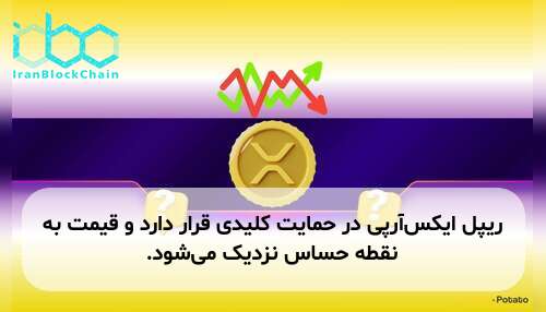 ریپل ایکس‌آر‌پی در حمایت کلیدی قرار دارد و قیمت به نقطه حساس نزدیک می‌شود.