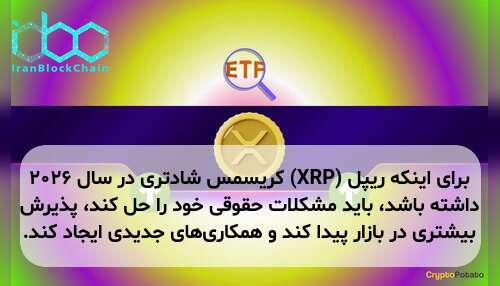 برای اینکه ریپل (XRP) کریسمس شادتری در سال ۲۰۲۶ داشته باشد، باید مشکلات حقوقی خود را حل کند، پذیرش بیشتری در بازار پیدا کند و همکاری‌های جدیدی ایجاد کند.