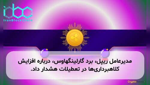 مدیرعامل ریپل، برد گارلینگهاوس، درباره افزایش کلاهبرداری‌ها در تعطیلات هشدار داد.