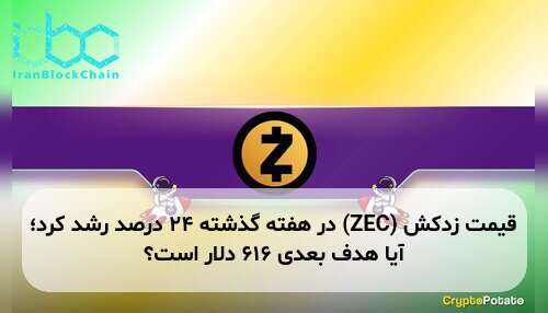قیمت زدکش (ZEC) در هفته گذشته ۲۴ درصد رشد کرد؛ آیا هدف بعدی ۶۱۶ دلار است؟