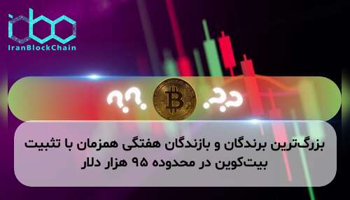 بزرگ‌ترین برندگان و بازندگان هفتگی همزمان با تثبیت بیت‌کوین در محدوده ۹۵ هزار دلار