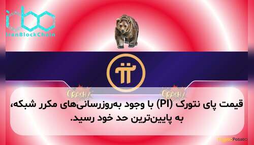 قیمت پای نتورک (PI) با وجود به‌روزرسانی‌های مکرر شبکه، به پایین‌ترین حد خود رسید.