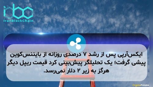 ایکس‌آر‌پی پس از رشد ۷ درصدی روزانه از بایننس‌کوین پیشی گرفت؛ یک تحلیلگر پیش‌بینی کرد قیمت ریپل دیگر هرگز به زیر ۲ دلار نمی‌رسد.
