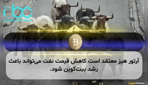 آرتور هیز معتقد است کاهش قیمت نفت می‌تواند باعث رشد بیت‌کوین شود.