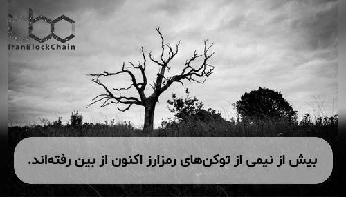 بیش از نیمی از توکن‌های رمزارز اکنون از بین رفته‌اند.