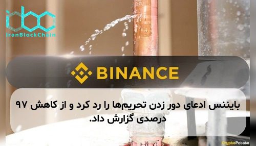 بایننس ادعای دور زدن تحریم‌ها را رد کرد و از کاهش ۹۷ درصدی گزارش داد.