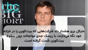 مایکل بری هشدار داد شرکت‌هایی که بیت‌کوین را در خزانه خود نگه می‌دارند، با ریسک جدی مواجه‌اند چون سقوط بیت‌کوین شدت گرفته است.