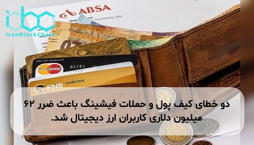 دو خطای کیف پول و حملات فیشینگ باعث ضرر ۶۲ میلیون دلاری کاربران ارز دیجیتال شد.