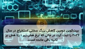 بیت‌کوین دومین کاهش بزرگ سختی استخراج در سال ۲۰۲۶ را ثبت کرد، در حالی که نرخ هش زیر ۱ زتا هش بر ثانیه باقی مانده است.