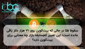 سقوط طلا در حالی که بیت‌کوین روی ۷۱ هزار دلار باقی مانده است؛ این تغییر کم‌سابقه بازار چه معنایی برای بیت‌کوین دارد؟