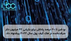 بو شن تا ۲۰ درصد پاداش برای بازیابی ۴۲ میلیون دلار سرقت‌شده در هک کیف پول سال ۲۰۲۲ پیشنهاد داد.