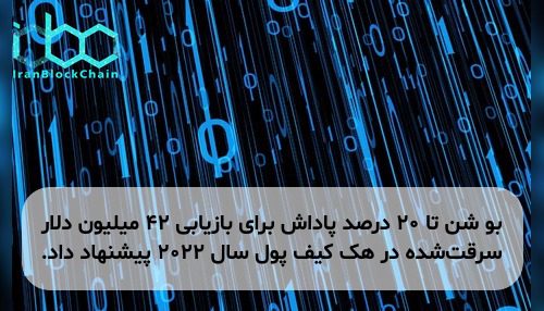 بو شن تا ۲۰ درصد پاداش برای بازیابی ۴۲ میلیون دلار سرقت‌شده در هک کیف پول سال ۲۰۲۲ پیشنهاد داد.