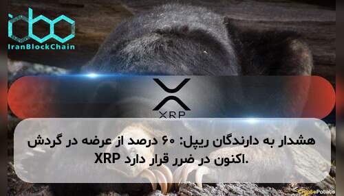هشدار به دارندگان ریپل: ۶۰ درصد از عرضه در گردش XRP اکنون در ضرر قرار دارد.