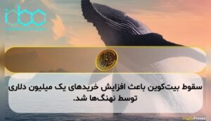 سقوط بیتکوین باعث افزایش خریدهای یک میلیون دلاری توسط نهنگها شد.