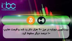 بیتکوین دوباره در مرز ۹۰ هزار دلار رد شد و قیمت هایپ ۱۰ درصد دیگر سقوط کرد.