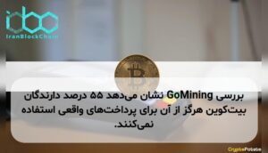 بررسی GoMining نشان می‌دهد ۵۵ درصد دارندگان بیت‌کوین هرگز از آن برای پرداخت‌های واقعی استفاده نمی‌کنند.
