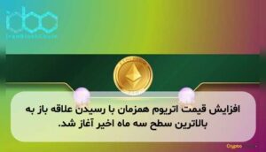 افزایش قیمت اتریوم همزمان با رسیدن علاقه باز به بالاترین سطح سه ماه اخیر آغاز شد.