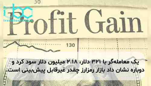یک معامله‌گر با ۳۲۱ دلار، ۲.۱۸ میلیون دلار سود کرد و دوباره نشان داد بازار رمزارز چقدر غیرقابل پیش‌بینی است.