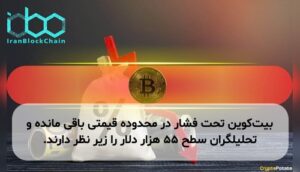 بیتکوین تحت فشار در محدوده قیمتی باقی مانده و تحلیلگران سطح ۵۵ هزار دلار را زیر نظر دارند.