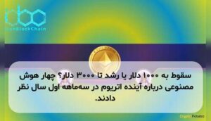 سقوط به ۱۰۰۰ دلار یا رشد تا ۳۰۰۰ دلار؟ چهار هوش مصنوعی درباره آینده اتریوم در سه‌ماهه اول سال نظر دادند.