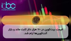 قیمت بیت‌کوین در ۷۰ هزار دلار ثابت ماند و بازار آلت‌کوین‌ها آرام شد.