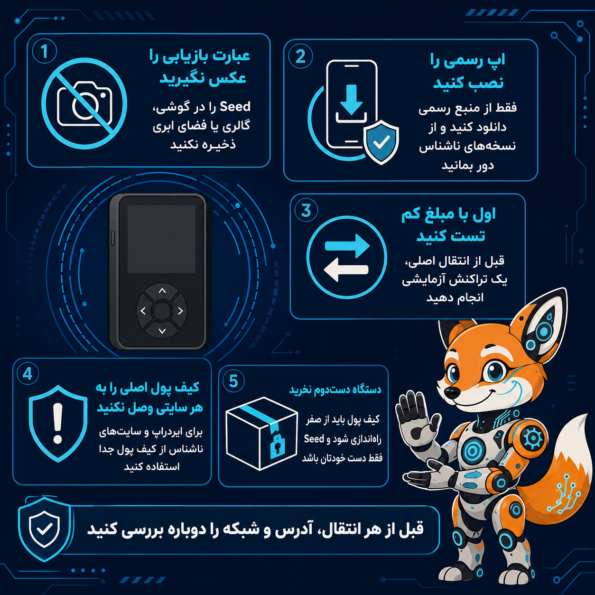 نکات امنیتی مهم هنگام استفاده از SafePal S1