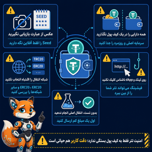 اشتباهات خطرناک هنگام نگهداری USDT