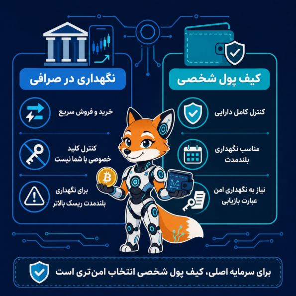 بیتکوین را در صرافی نگه داریم یا کیف پول شخصی؟