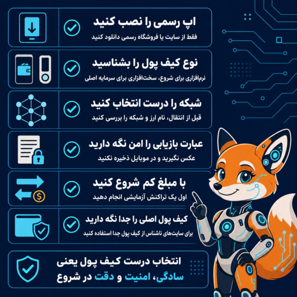 چکلیست انتخاب کیف پول برای کاربران تازه کار