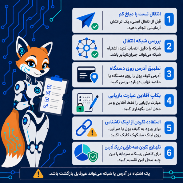 چکلیست امنیتی قبل از انتقال سرمایه بالا