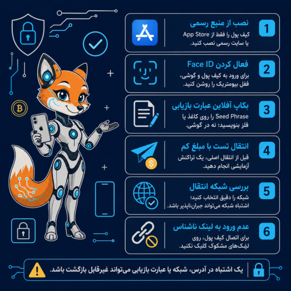 چکلیست امنیتی کیف پول آیفون