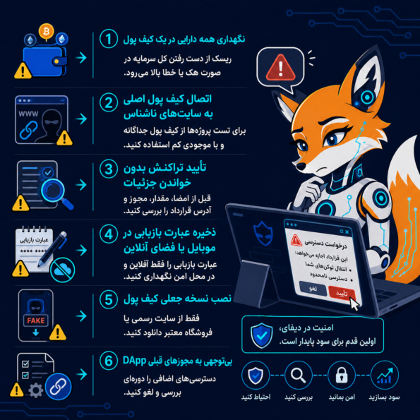 اشتباهات خطرناک تریدرها در استفاده از کیف پول