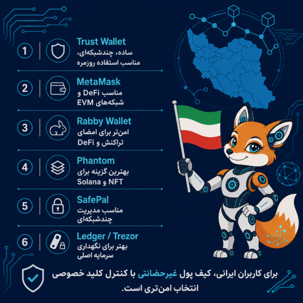 مقایسه سریع بهترین کیف پول‌های ضدتحریم برای کاربران ایرانی