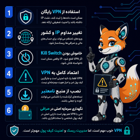 اشتباهات خطرناک کاربران کریپتو در استفاده از VPN