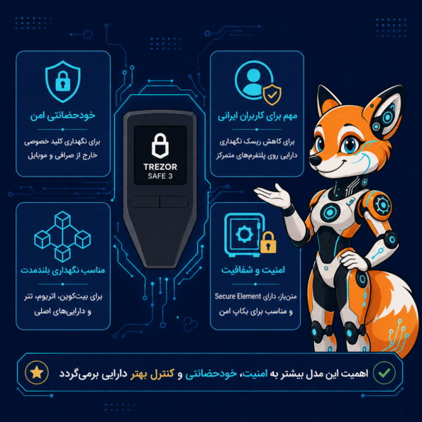 چرا Trezor Safe 3 برای کاربران ایرانی مهم شده است؟